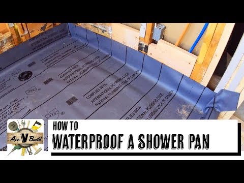 SHOWER PAN LINER || HOW TO WATERPROOF A SHOWER ||
