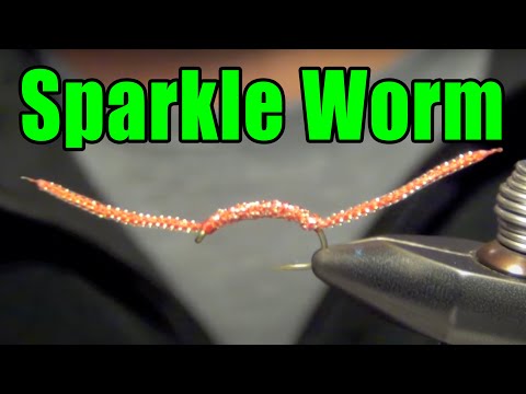 Sparkle Worm Fly Tying - Best Runoff Spring High Water Fly - San Juan Worm Variation