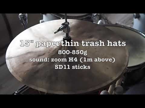 HH15" paperthin trash hats 800 850g - SOLD OUT