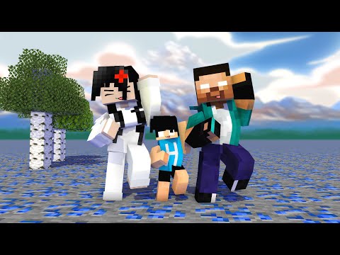MONSTER SCHOOL:K/DA - POP/STARS HEROBRINE FAMILY, SADAKO AND BABY HEEKO- MINECRAFT ANIMATION