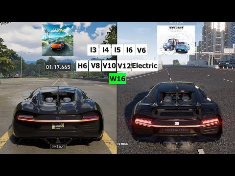 The Crew Motorfest vs TDU Solar Crown | Cars Engine Sound Direct Comparison | Different Engine Types