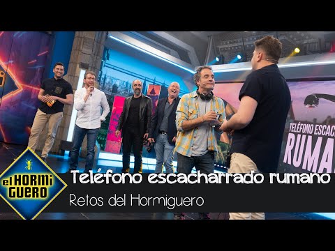 Joaquín González la lía en el teléfono escacharrado rumano: "No me vaciles" - El Hormiguero