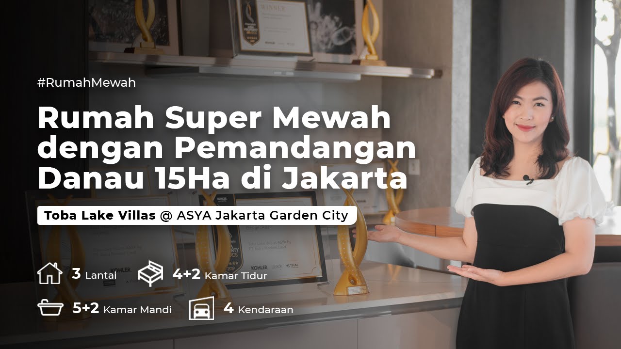 Luxury 3-Story 200m² 4BR Toba Lake Villa View Cluster at Danau Asya Jakarta Garden City Cakung