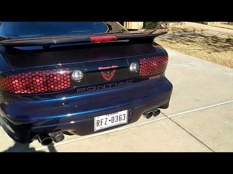 2001 Trans AM WS-6 Walker Quiet Flow Exhaust with quad resonator tips cold start
