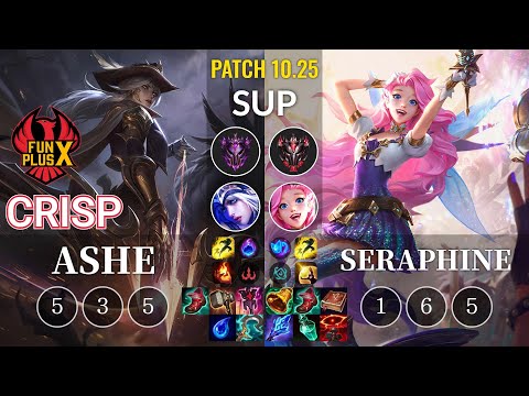 FPX Crisp Ashe vs Seraphine Sup - KR Patch 10.25