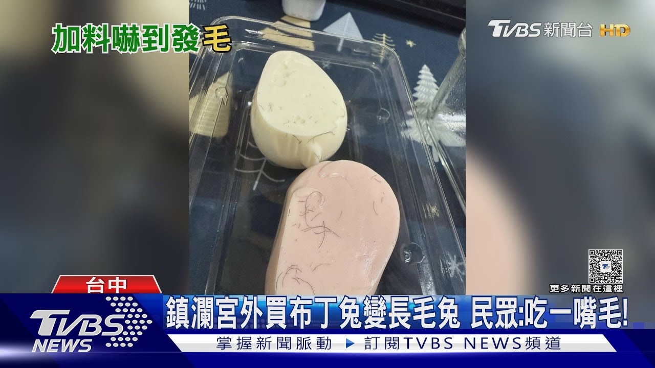 鎮瀾宮外買布丁兔變長毛兔 民眾:吃一嘴毛!
