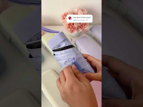 Polyester Light Purple Windproof Umbrella