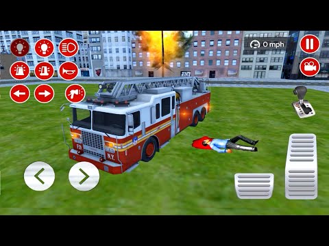Real Fire Fighting Van Driving Simulator - 911 Engine rescue Car Driving Simulator