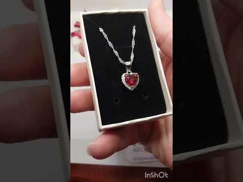 Подарок девушке колье "Розовый топаз в серебре" стиль Pandora кулон в форме сердца с цирконами В коробочке - фото 1 - id-p2855700733