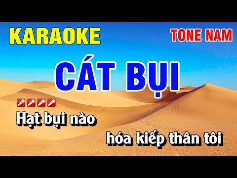 Karaoke Cát Bụi Tone Nam Nhạc Sống | Nguyễn linh