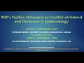 INEP's Position Statement on Conflict-of-Interest and Disclosure in Epidemiology