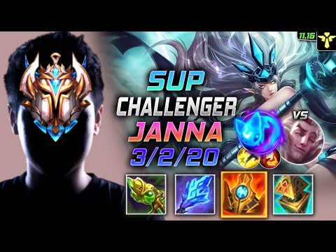 Challenger Janna Support vs Rakan - 챌린저 장인 서폿 잔나 템트리 룬 화부 콩콩이 ジャンナ Жанна 风暴之怒 珍娜 - LOL KR 11.15