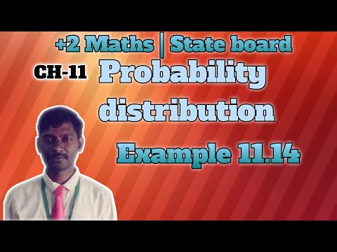 12th Mathematics Chapter-11 Probability Distribution Example 11.14