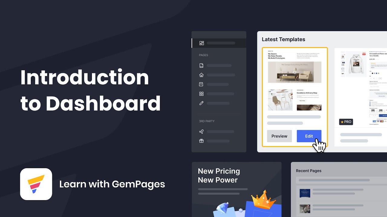 Introducing GemPages Dashboard | v6 Editor | GemPages Tutorial