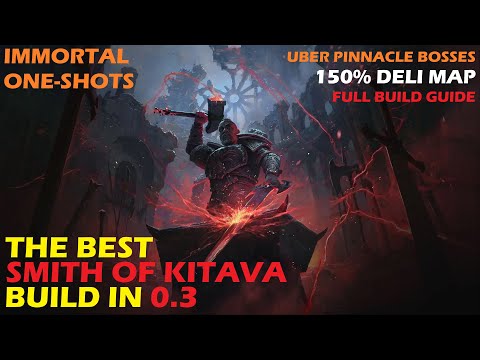 The Best Smith of Kitava/Warrior Build in 0.3 (150% Deli Map Run)(AFK Tanking) [POE2] [Final Part]