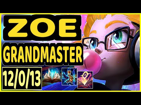 ZOE - 12/0/13 KDA MID GAMEPLAY - NA Ranked GRANDMASTER