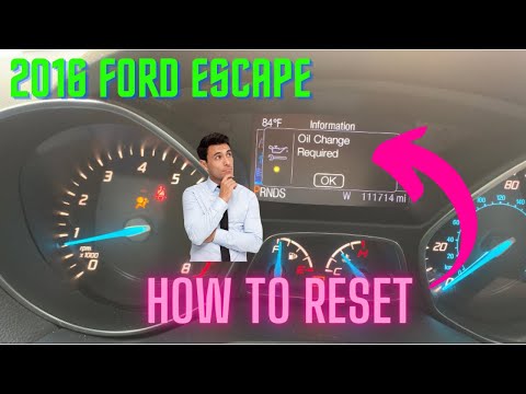 2016 Ford Escape Oil Reset | Oil Change Required