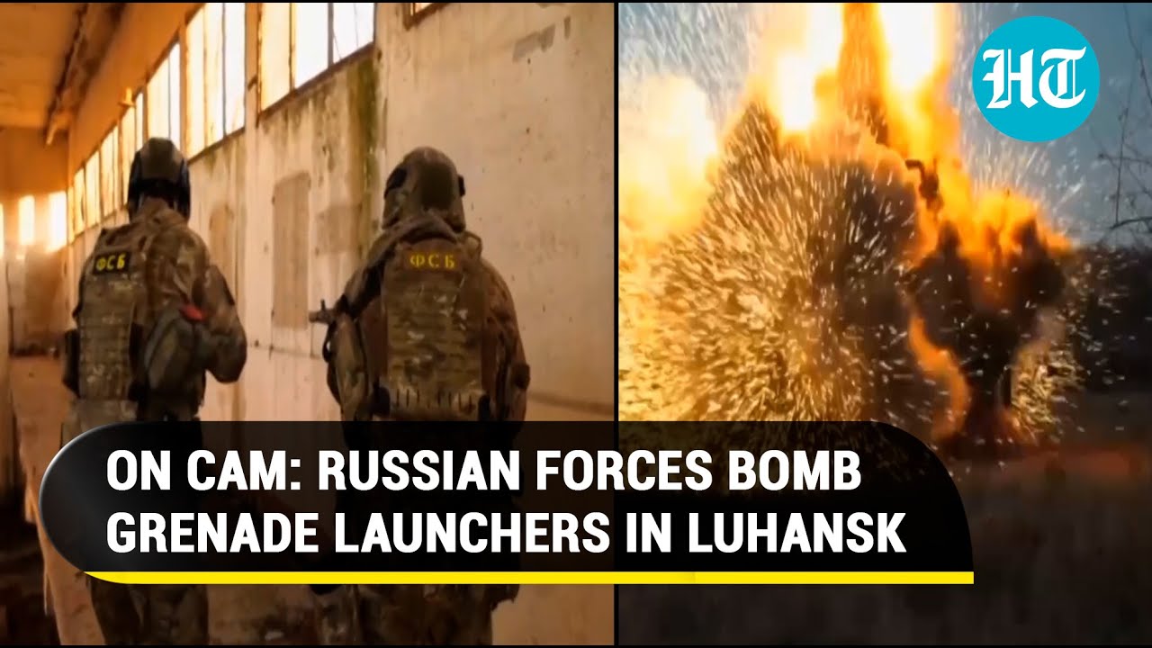 Putin’s men hunt down hidden Western arms in Luhansk | Watch Russians destroy grenade launchers