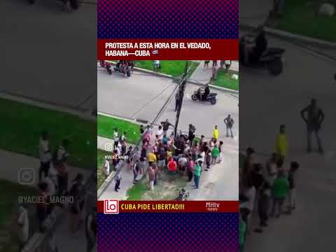 Tensión en las calles de La Habana: Cuba pide libertad 🇨🇺 #Cuba #Vedado #URGENTE