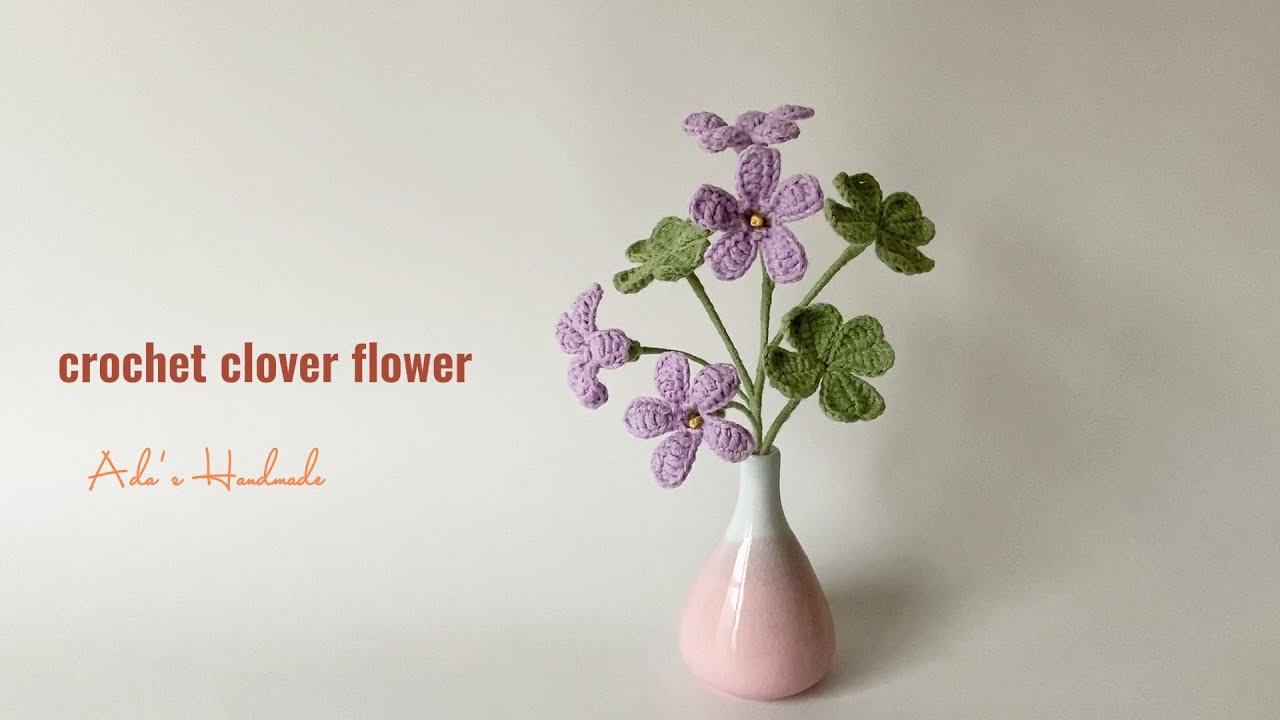 How to crochet flowers/Flower crochet tutorial/Clover flower