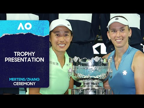 Womens' Doubles Trophy Ceremony | Danilina/Krunic v Mertens/Zhang | Australian Open 2026 Final