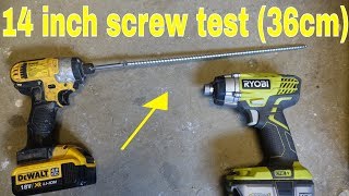 ryobi one+ vs dewalt ultimate screw test 18v impact driver challenge