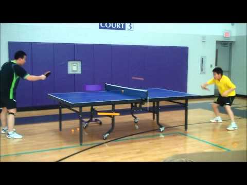 Roger Liu practice with Wang Zhen (backhand and forehand)