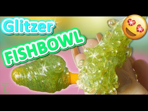 GLITZER FISHBOWL SCHLEIM selber machen 😍 CLEAR GLITZER Slime DIY Deutsch |Let's Try[4K]