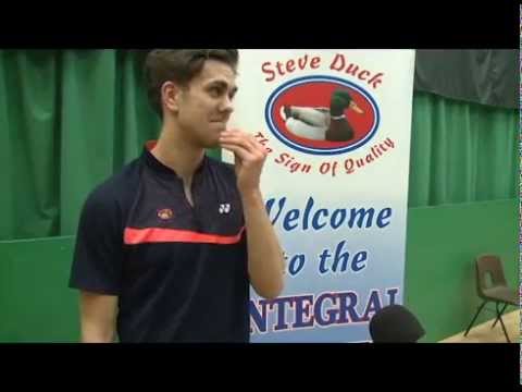 North East Badminton Interview with Josh Young after defeat in the Tees Valley Yorkshire Senior Gold