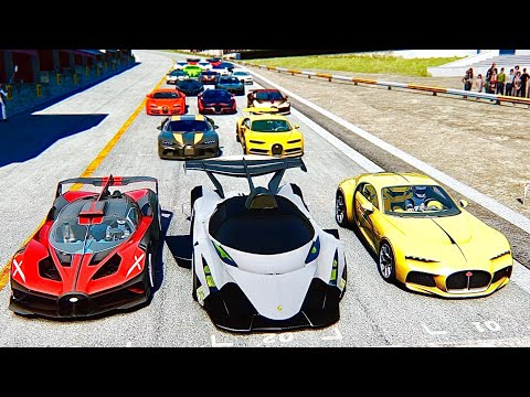 Devel Sixteen GTR vs All Bugatti Hyercars 2022 at Highlands