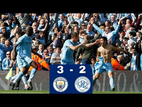 Classic Match Manchester City 3 - 2 QPR   ( Agueroooooo   City Win The PL Title) 2011 - 2012