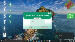 Download the video "Python System Tray And Notifications | Pyside2/6 | Pyqt5/6 | Desktop App  Project | Action Menu"