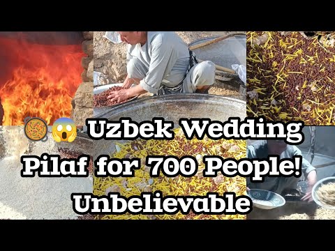 🥘😱 Uzbek Wedding Pilaf for 700 People! | All 8 Parts Together 🔥