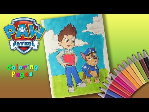 PAW Patrol coloring pages Coloring Ryder and Chase for Kids | How to Color Paw Patrol Video