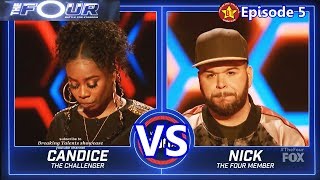 Nick Harrison vs Candice Boyd with Results &Comments The Four S01E05 Ep 5