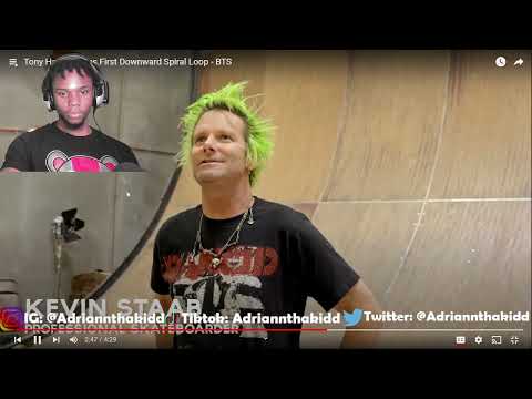 Tony Hawk Skates First Downward Spiral Loop - BTS (REACTION)