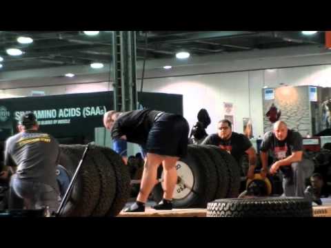 arnold strongman 2012 deadlift part 1