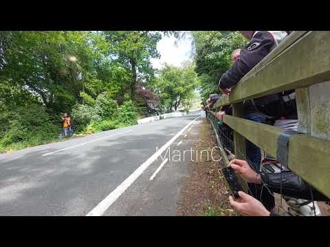 Senior TT2022 Conor Cummins, Michael Dunlop, John McGuinness and James Hillier through Barregarrow