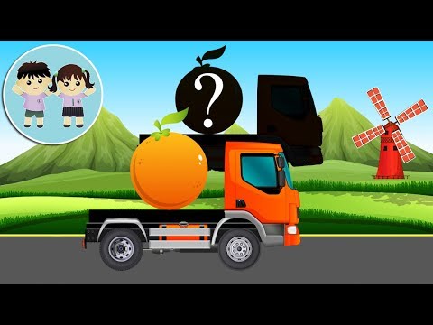 FRUCTELE Ghiceste Silueta - Gaseste Camionul cu Fructul potrivit - Copilasi Dragalasi