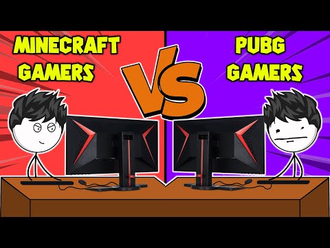 AyusAnimation - Minecraft Gamers VS PUBG Gamers