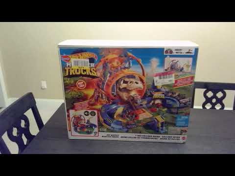 Hot Wheels T-Rex Volcano Arena Unboxing And Assembly, Build It Video!!!!!