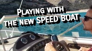 DJI Mavic Air 2 boat launch in the Mediterranean Sea.
