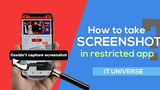 How to take screenshot/screenrecord in restricted app.100% working.