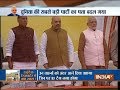 PM Modi and other leaders arrive for the inauguration of BJP