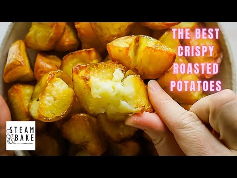 Crispy Roasted Potatoes (steamed then roasted!)