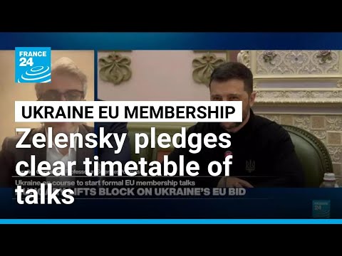 Ukraine's Zelensky pledges clear timetable of talks on EU membership