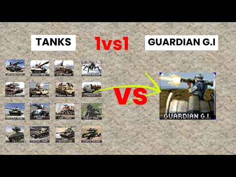 Every Tank vs 1 Guardian G.I  😳 | Red Alert 2 Test