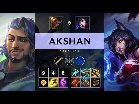 Akshan Mid vs Ahri: Quadra Kill, Rampage - EUW Challenger Patch 14.24