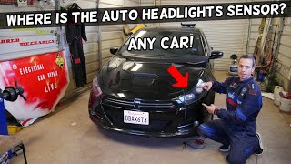 WHERE IS THE AUTOMATIC HEADLIGHTS SENSOR LOCATED. AUTOMATIC HEADLIGHTS NOT WORKING