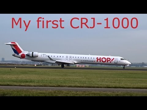 HOP! - Bombardier CRJ1000 - Lands at AMS Schiphol (F-HMLH)